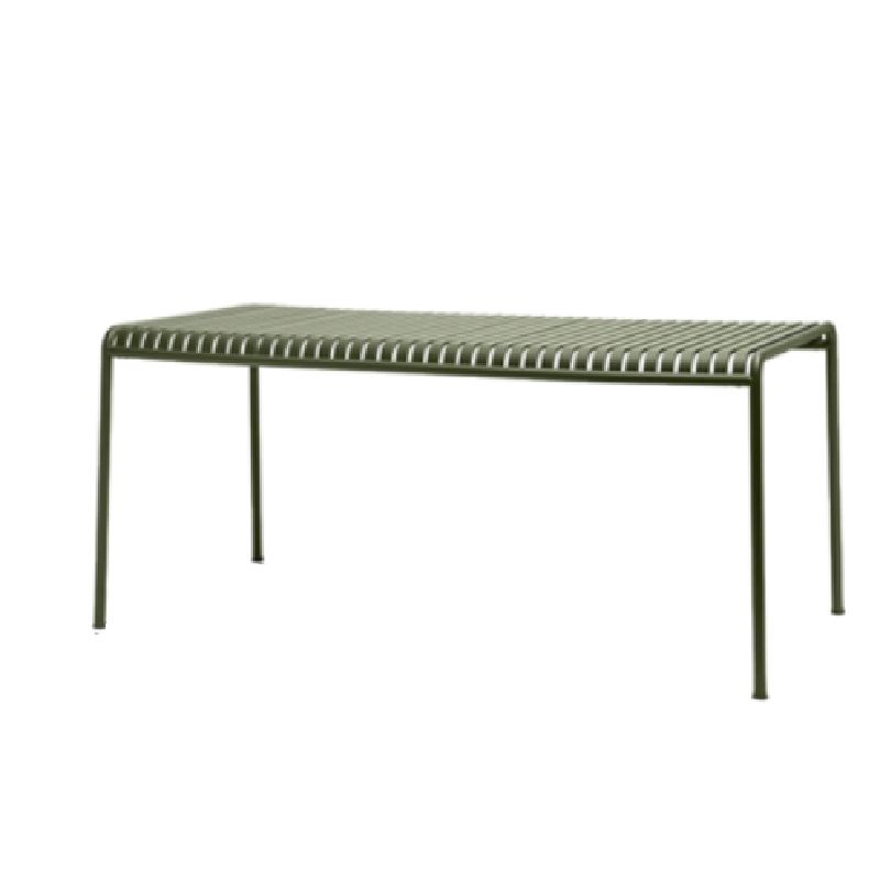 Modern Rectangle Integrated Courtyard Table Iron Outdoor Table