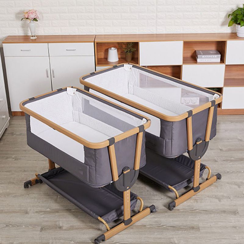 Industrial Nursery Crib Under Crib Storage Baby Crib with Adjustable Height