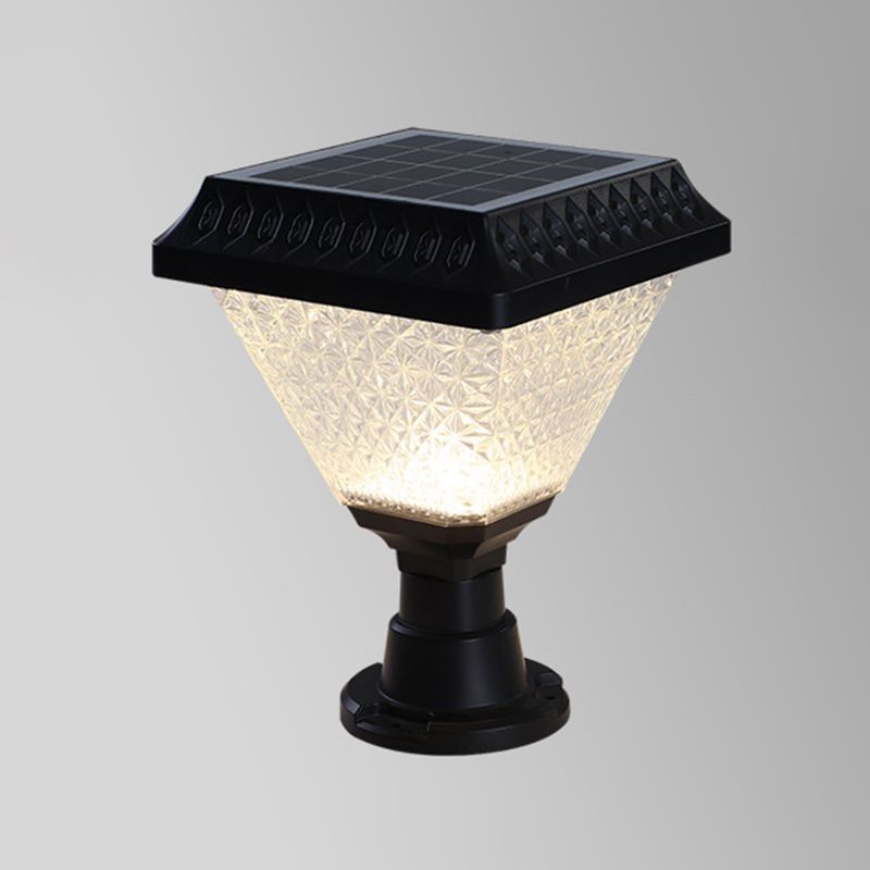 Waterproof Black Pillar Lamp Solar Outdoor Lights for Garden