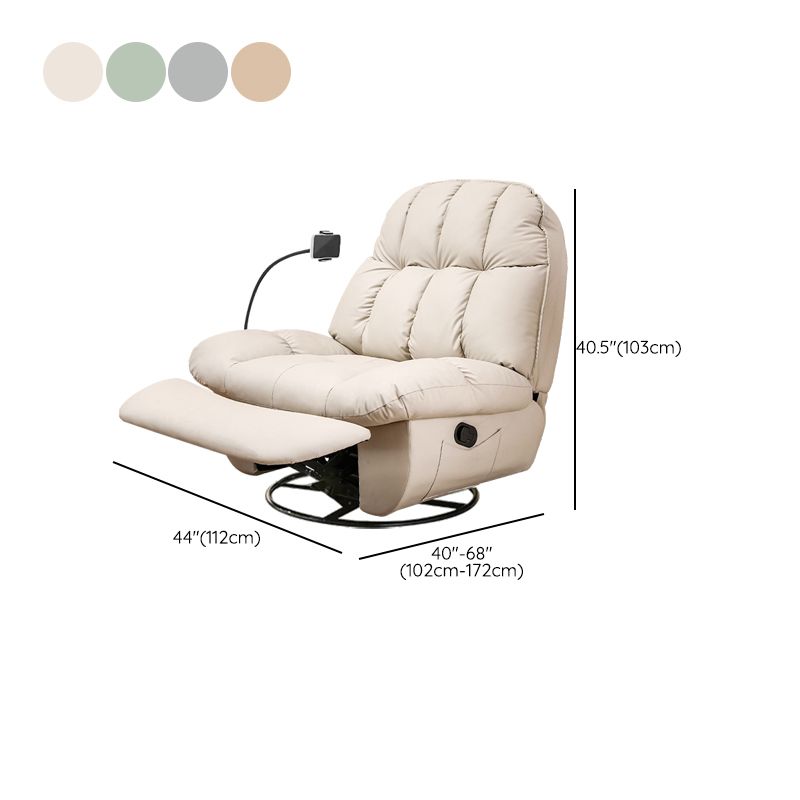 Contemporary Manual Recliner 44" Wide Recliners with Storage