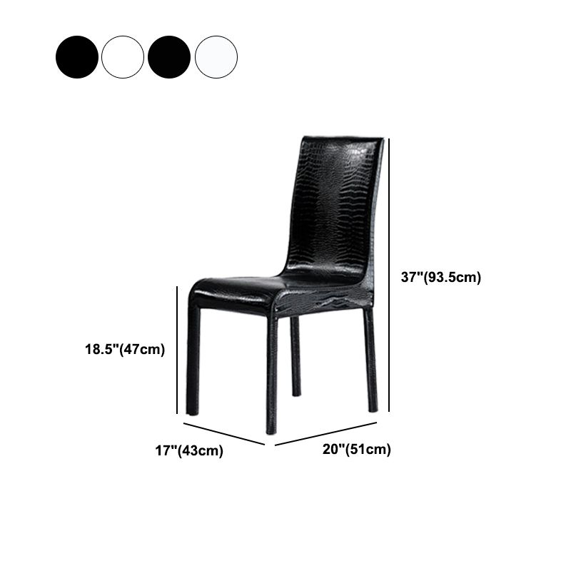 Modern Style Faux Leather Dining Side Chairs Metal Dining Chair for Restaurant Use