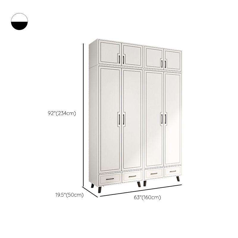 Contemporary Bedroom Kid's Wardrobe Manufactured Wood Frame Wardrobe