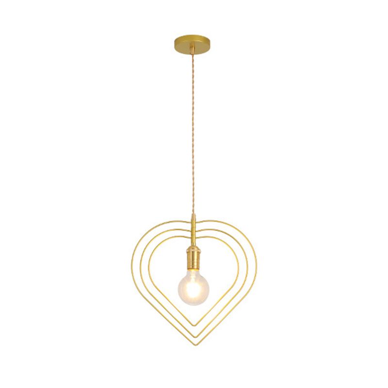 Geometrischer Esszimmer Anhänger Leuchte Leuchten Loft Style Metal Gold Hanging Deckenleuchte