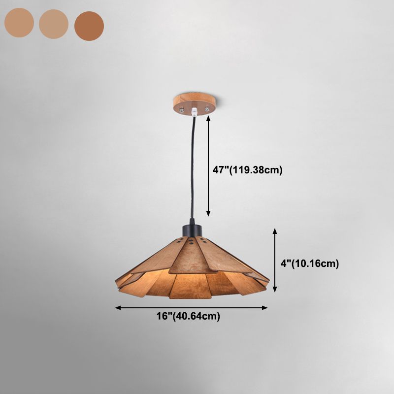 Wood Hanging Pendant Light Modern Style Suspension Pendant Light