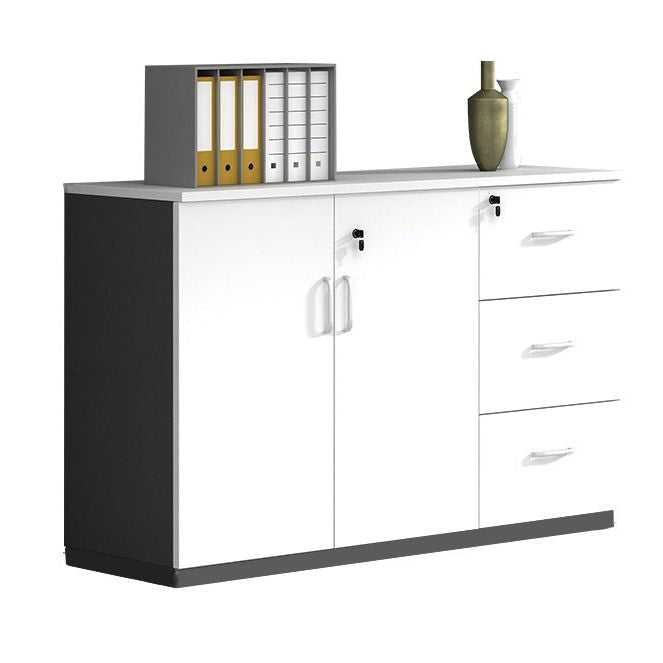 Contemporary Style File Cabinet Lateral Wood File Cabinet with Locking Storage