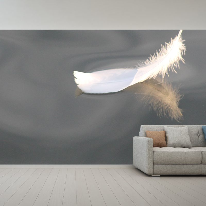 Decorative Photography Wall Mural Stain Resistant Environmental Feather Wallpaper