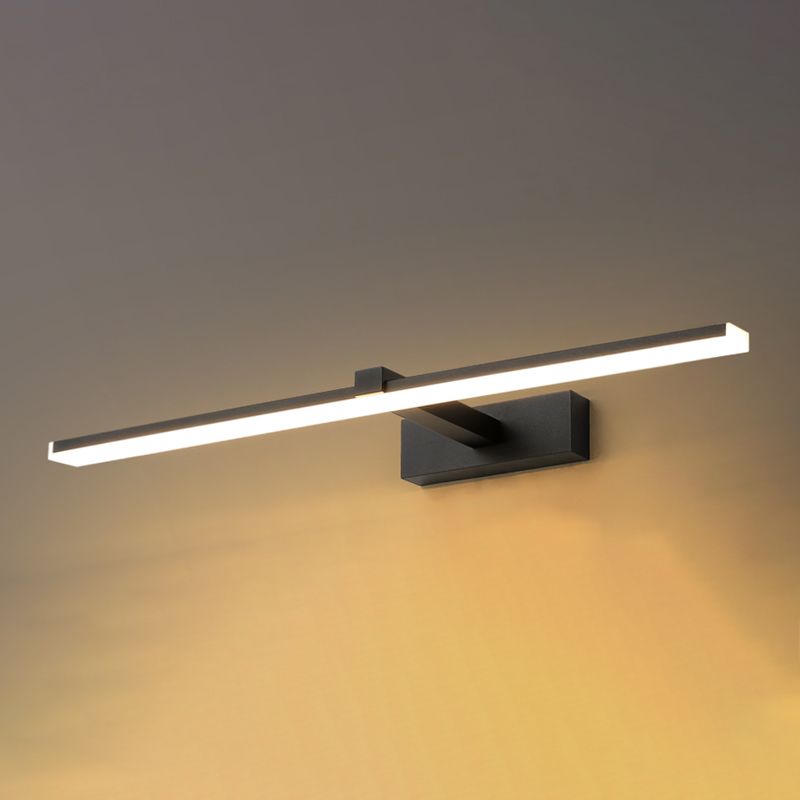 Linear Shape Modern Style Vanity Light Metal Single Light LED Mirror Light for Bathroom