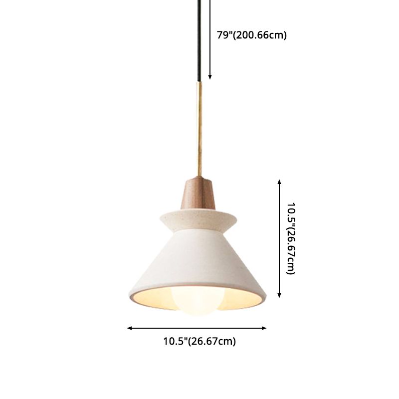 Modern Simplicity Cone Ceiling Chandelier Cement Hanging Light for Living Room