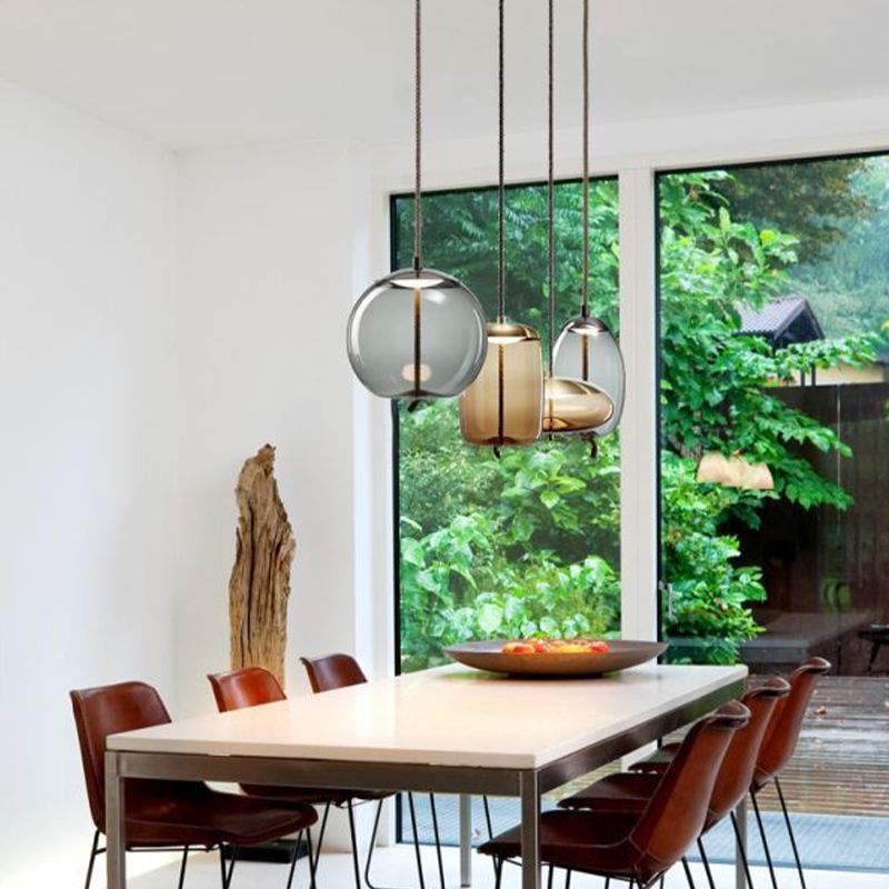 Hanging Pendant Light Minimalist Glass Dining Room Hanging Light Fixture