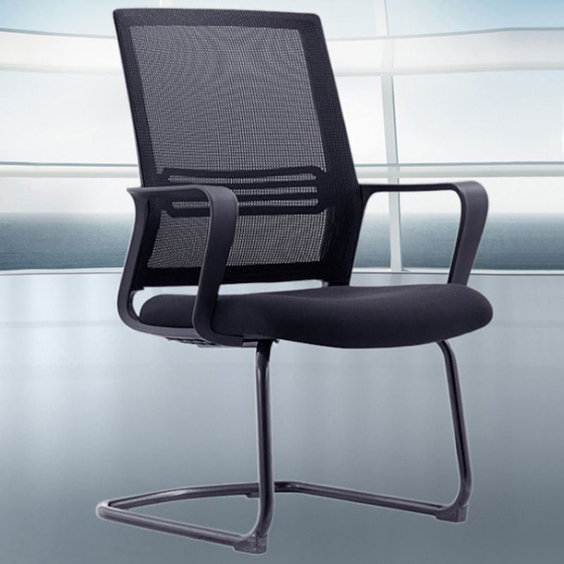 Modern Metal Conference Chair with Mid Back Breathable AirGrid Home Office Chair