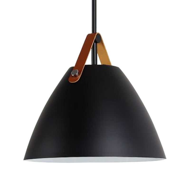 Nordic Style Curbe Colie Pendant Light One Light Aluminium Lampe suspendue en noir / bleu / gris / rose / blanc pour salle à manger