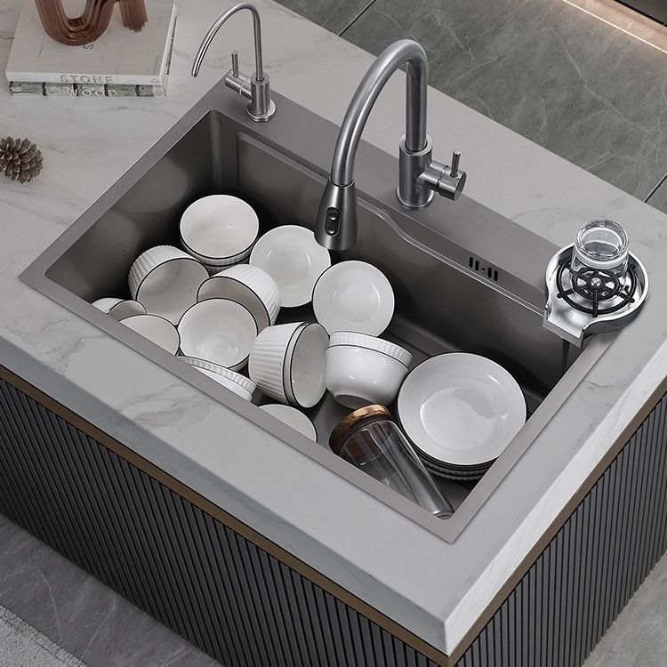 Modern Style Kitchen Sink Stainless Steel Drop-In Noise-cancelling Design Kitchen Sink