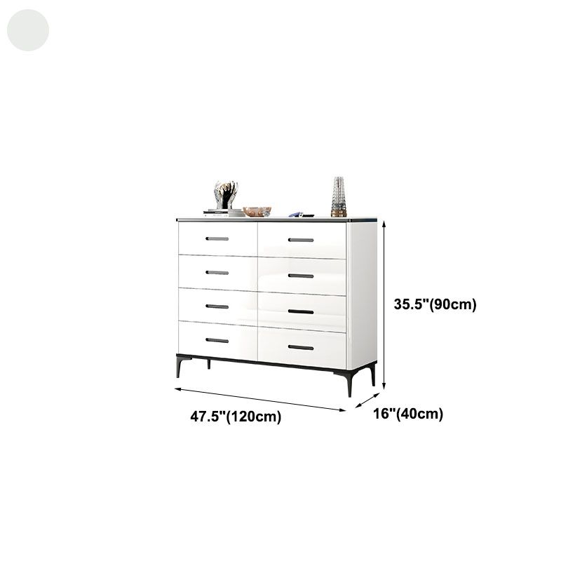 Contemporary Engineer Wood Dresser White Bedroom Storage Chest with Drawer