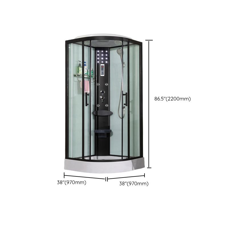 Tempered Easy Clean Glass Glass Tub & Shower Kit Double Sliding Shower Stall