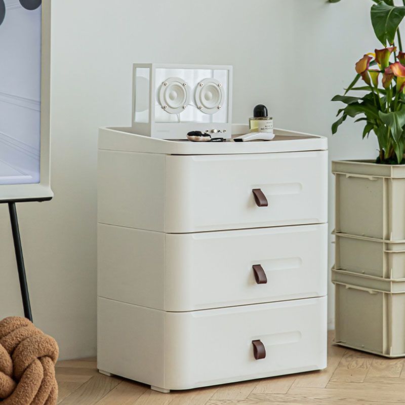 Contemporary White Night Table with 2/3/4 Drawers for Bedroom