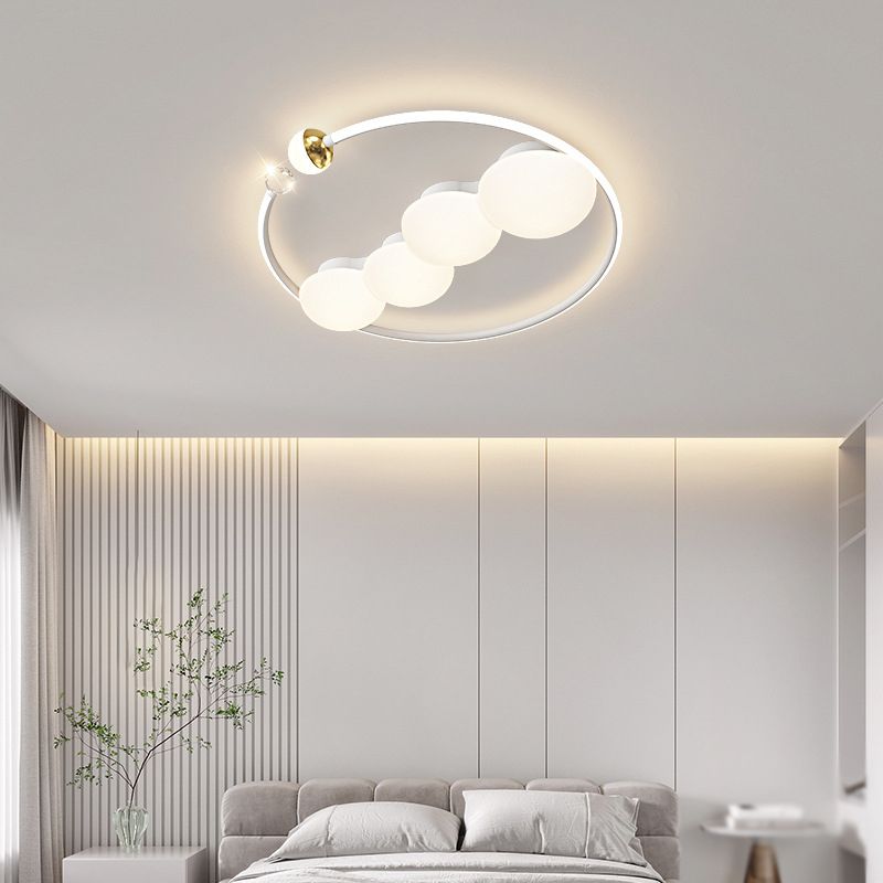 Modernism Flush Mount Metal Ceiling Mounted Fixture for Bedroom