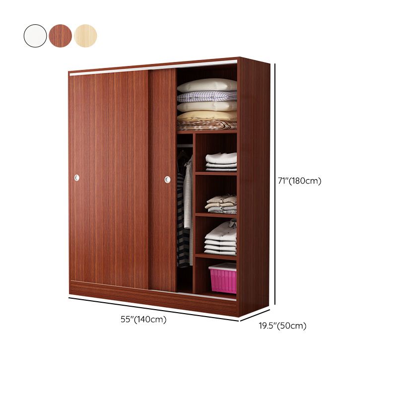 Contemporary Youth Armoire with Garment Rod Wooden Bedroom Armoire