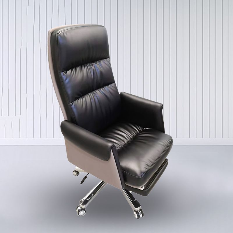 Contemporary High Back Managers Chair Executive Faux Leather Swivel Chair