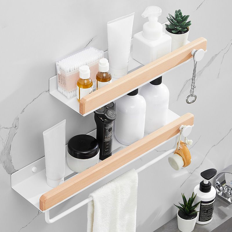 White 7-piece Bathroom Accessory Set Wood and Metal Bathroom Set