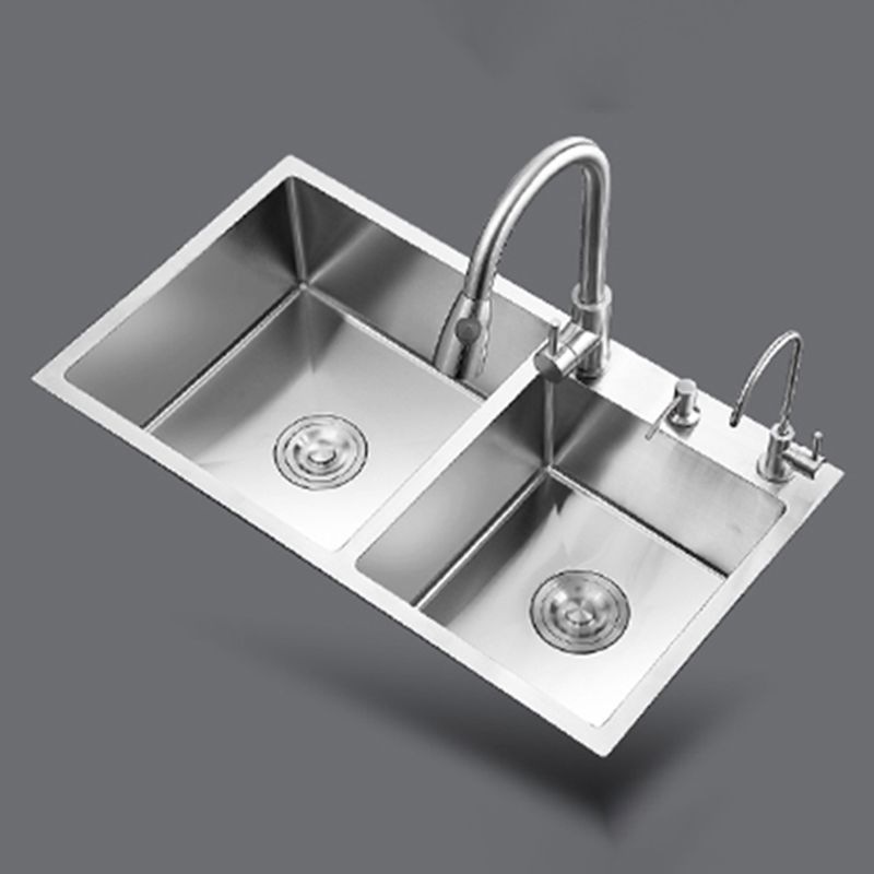 Single Bowl Kitchen Sink Stainless Steel Sink with Soap Dispenser