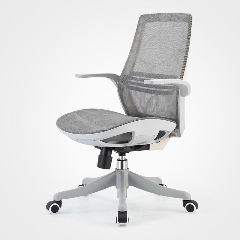 Mesh Mid Back Desk Chair Contemporary Adjustable Arms Office Chair