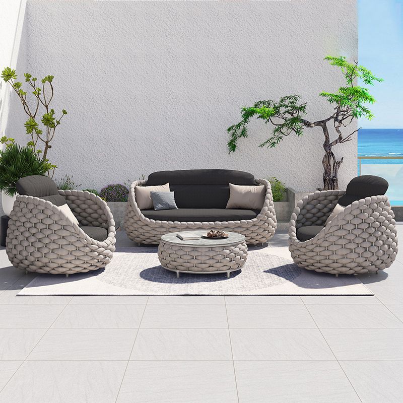 Tropical Black Outdoor Loveseat Water Resistant Outdoor Loveseat