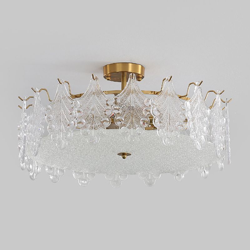 Modern Glass Ceiling Light Simplicity Flush Mount Light Fixture for Dining Room