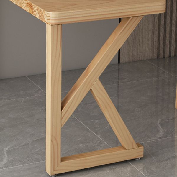 Modern Style Wooden Writing Desk L-Shape Office Table with 3 Legs for Home