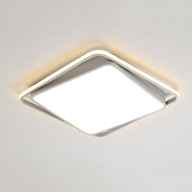 Single Modernism White Flush Mount Lighting LED Ceiling Light for Living Room