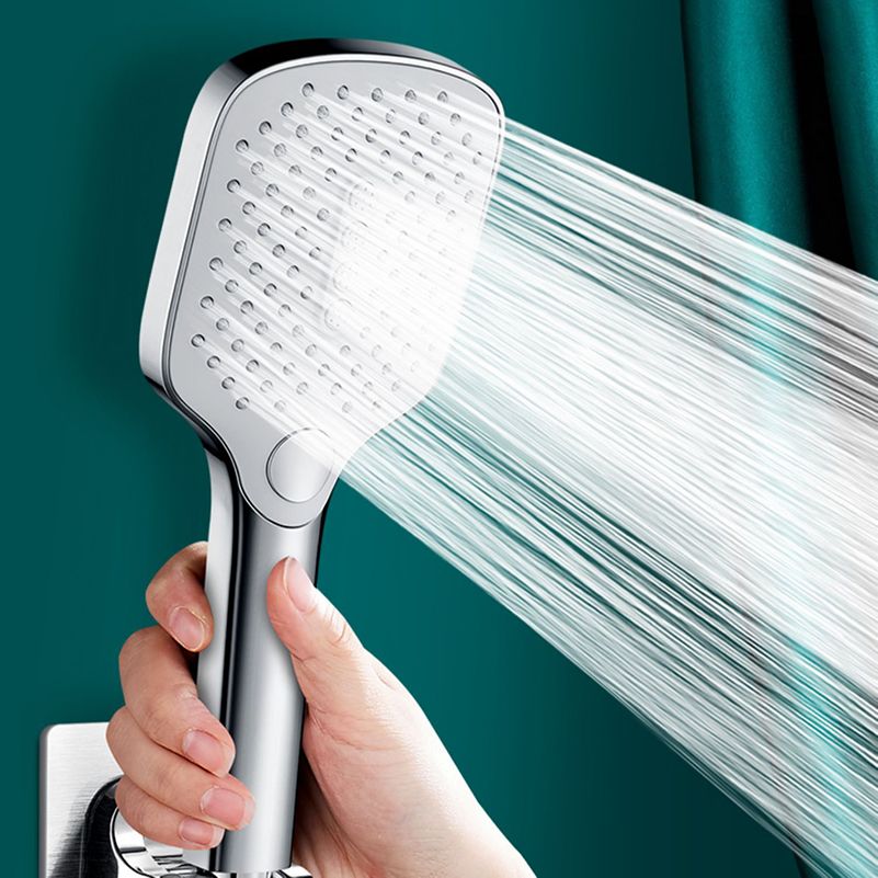 Contemporary Fixed Shower Head Square Supercharged Shower Head Combo