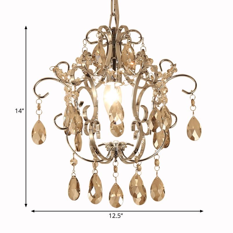 Geometrischer Anhänger Lichtkristall moderner 1 Kopfdecker Kraut mit 16 "einstellbarer Kette in Chrom