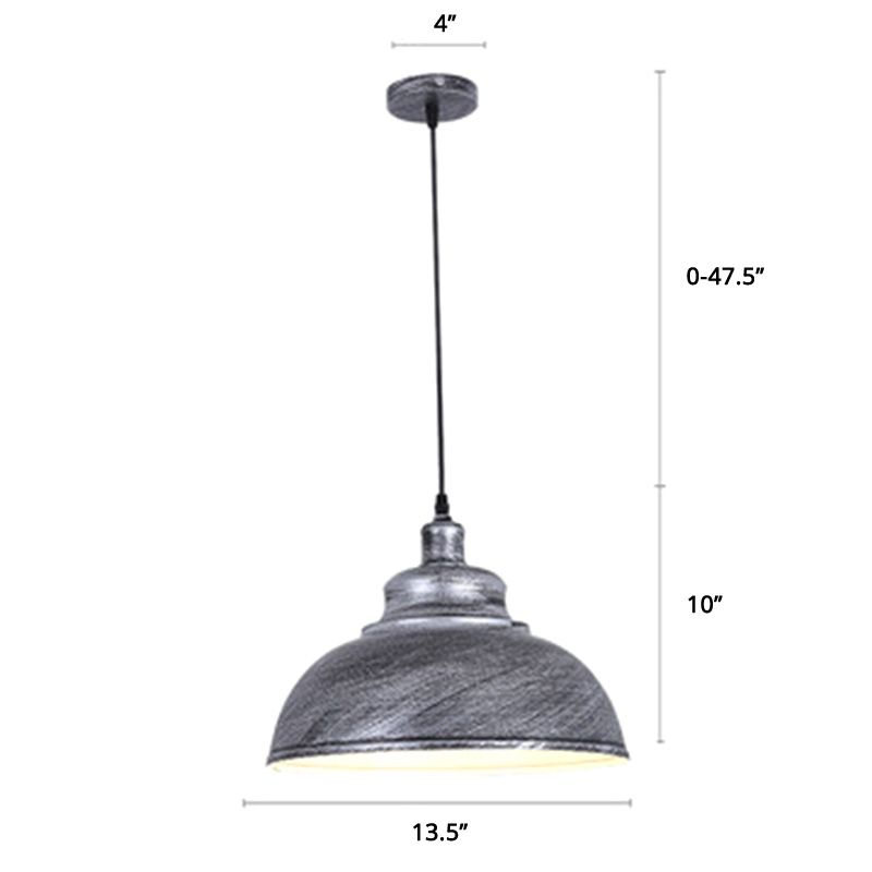 Bowl Shade Restaurant de lampe suspendue Style Metal 1