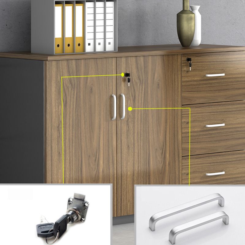 Contemporary Lateral Filing Cabinet Wood Filing Cabinet with Lock and Storage