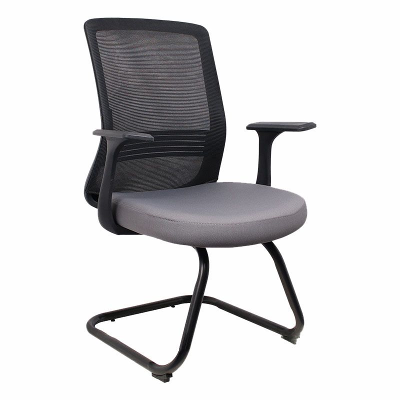 Modern Fixed Arms Black Chair Breathable AirGrid Height-adjustable Desk Chair