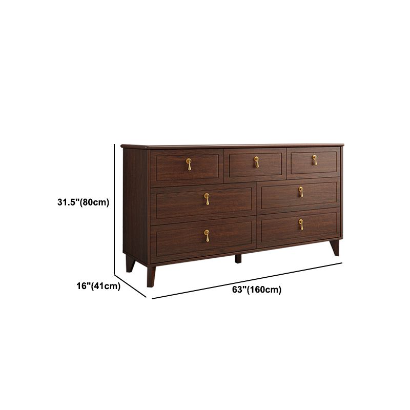 Solid Wood Storage Chest Dresser Modern Bedroom Storage Chest with Drawers