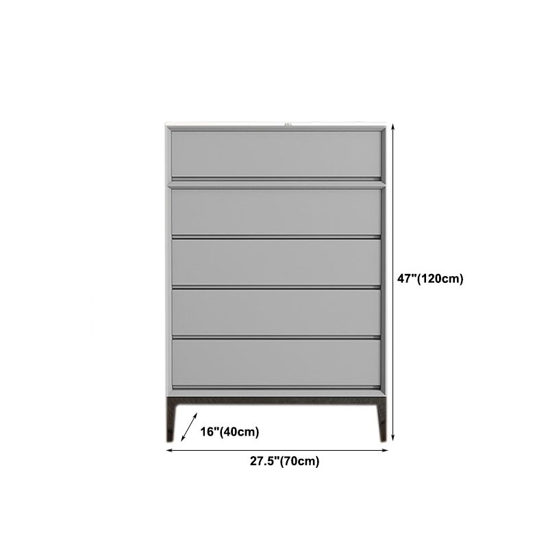 Contemporary Chest Bedroom Engineered Wood Storage Chest with Drawers