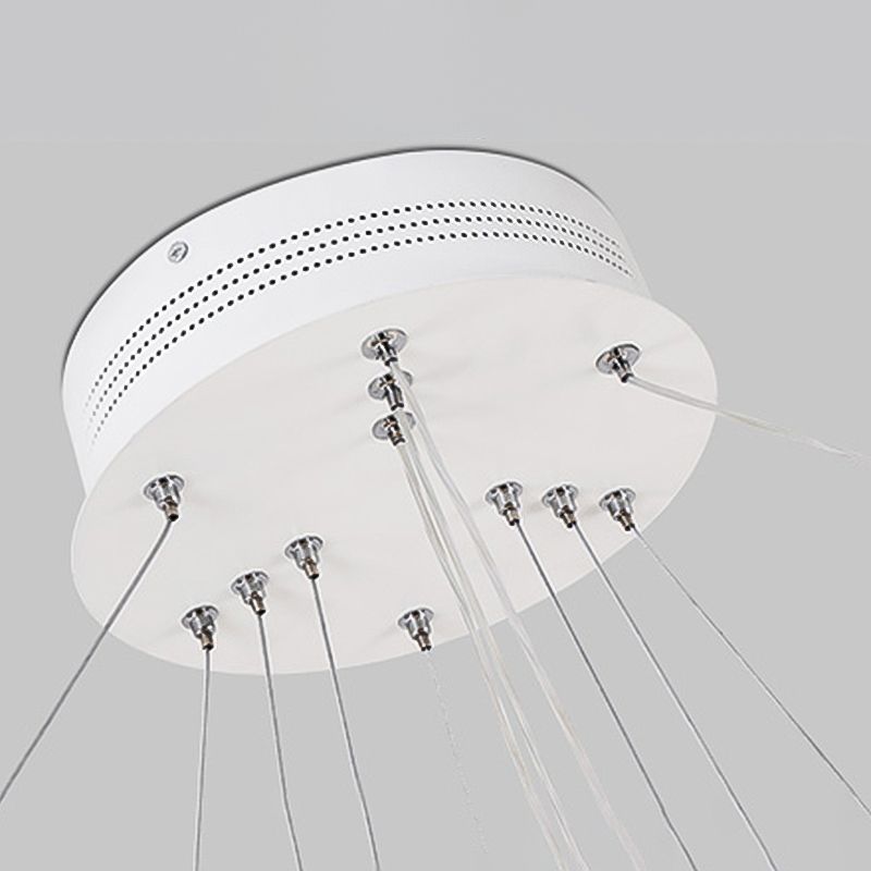 Contemporary Multi-Layer Chandelier Lights Metal Chandelier Pendant Light in White