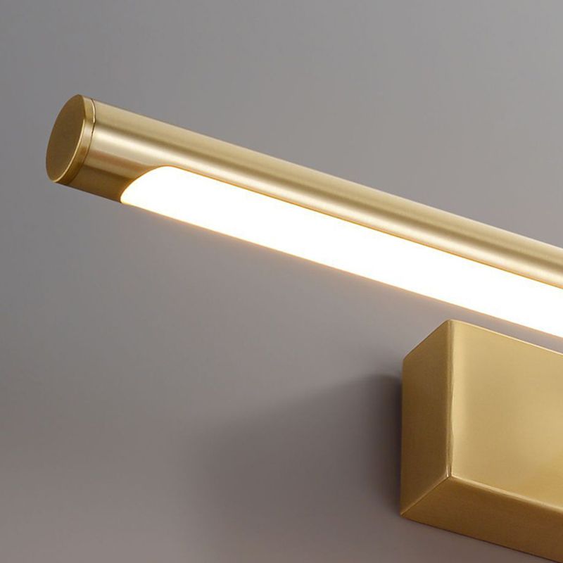 Contemporary Vanity Lights Elongated LED Wall Light Fixtures with Brass for Bathroom