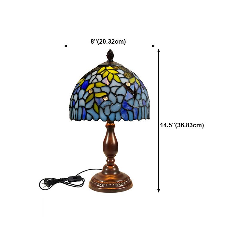 1 leichte geometrische Nachttischlampen Tiffany Style Glass Tischlampe