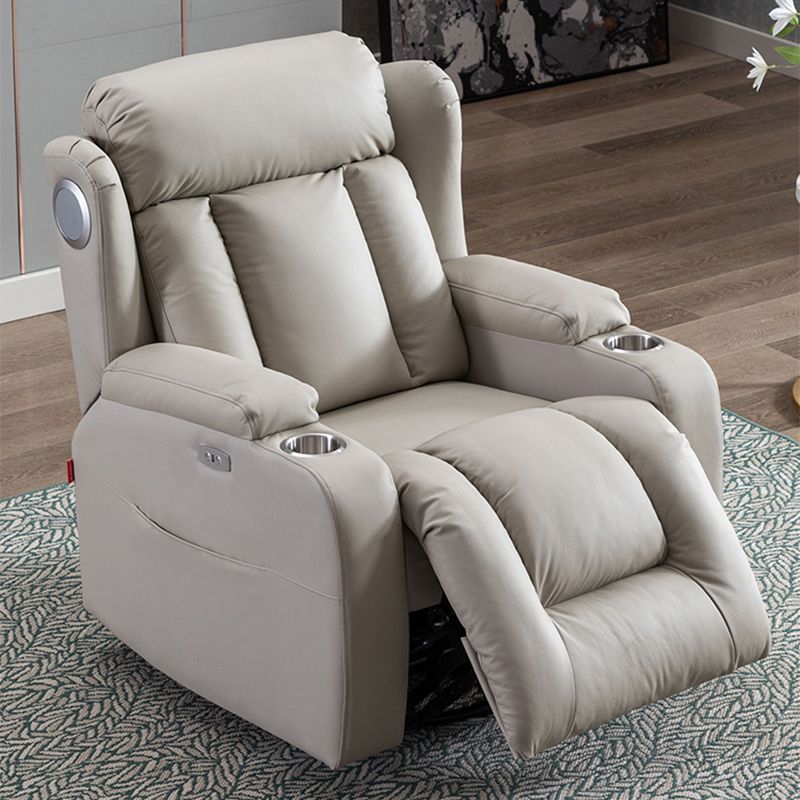 Modern Faux Leather Club Chair Recliner Massage Home Theater Recliner