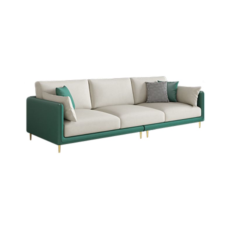 Contemporary 3-seater Tuxedo Arm Sofa Three Pillow Back Settee