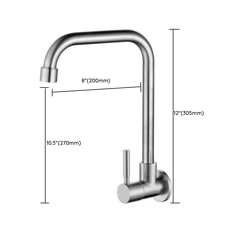 Modern Bridge Faucet Stainless Steel Swivel Spout Spray Kitchen Faucet