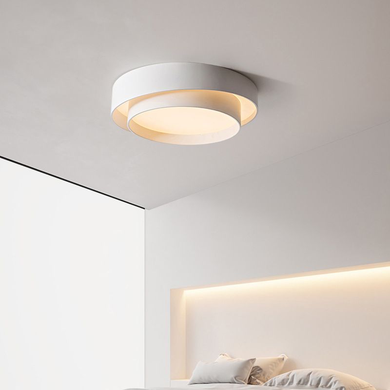 Acryl Weiß LED Flush Mount in Modern Creative Style Schmiedeeiserne Kreisförmige Deckenbefestigung