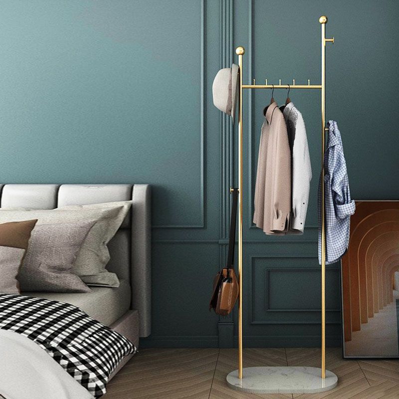 Modern Entryway Kit with Hooks Basket Modern Metal Coat Rack