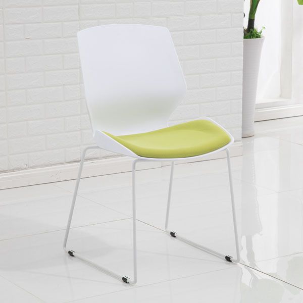 Middle Back Desk Chair with Sponge Cushion Plastic Back Office Chair