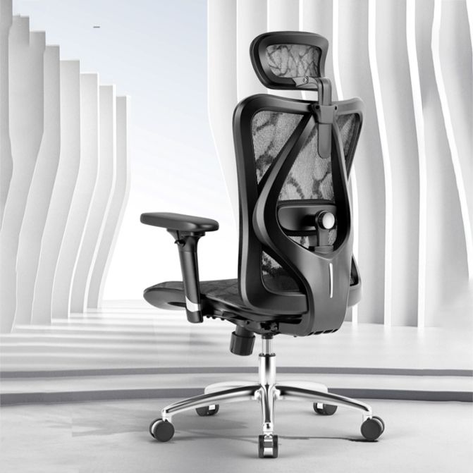 Contemporary Arms Included Task Chair Height Adjustable Desk Chair for Office