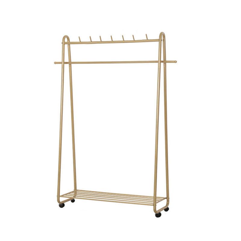 Gorgeous Metal Coat Rack Designer Storage Shelves Coat Rack with Castors