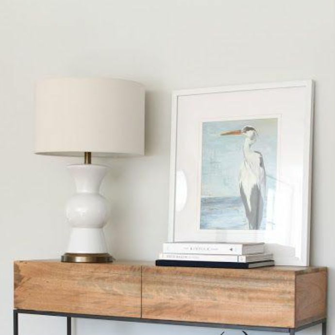 2-drawer Console Table in Brone and Wood Shelf Console Table