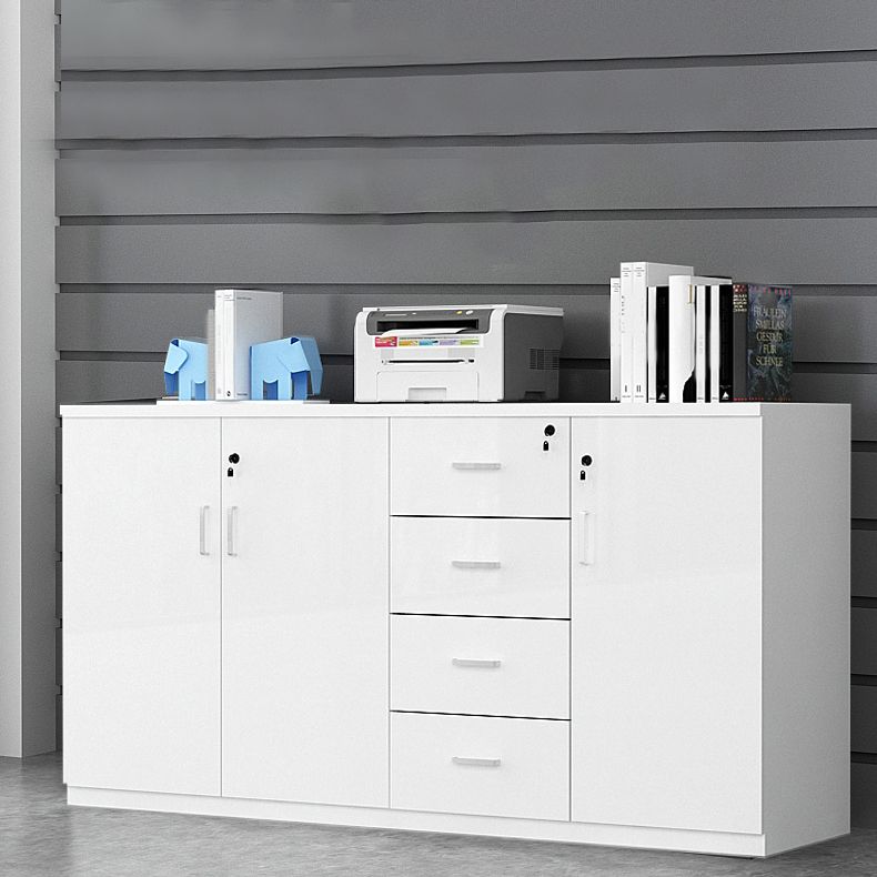 Nordic Style Wood Filing Cabinet White File Cabinet for Home Office