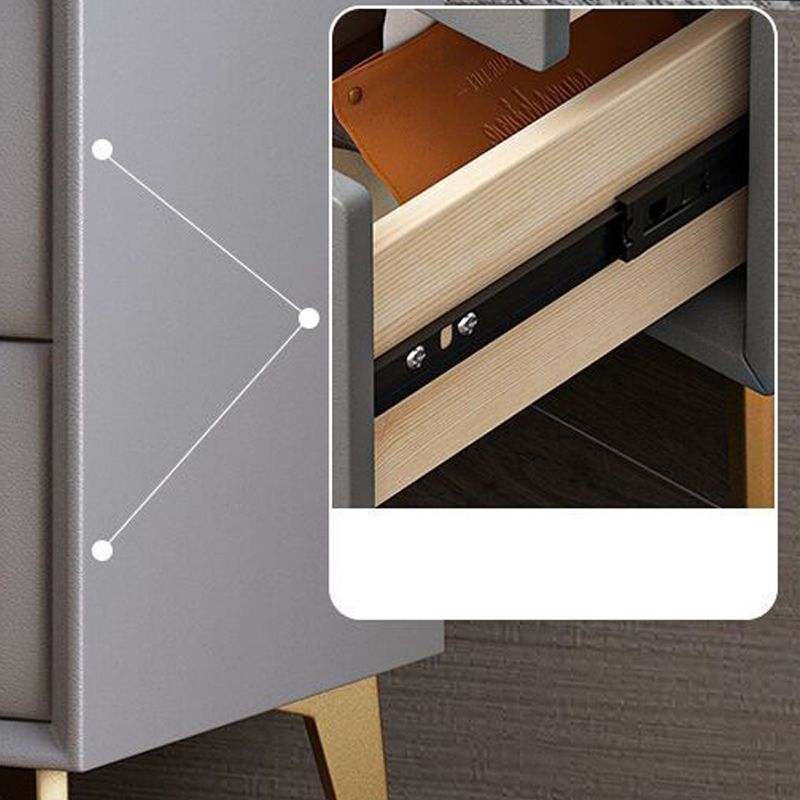 Contemporary Night Table Drawer Storage Bed Nightstand for Bedroom